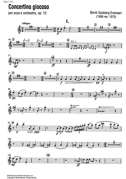 Concertino giocoso Op. 12 - Oboe 1