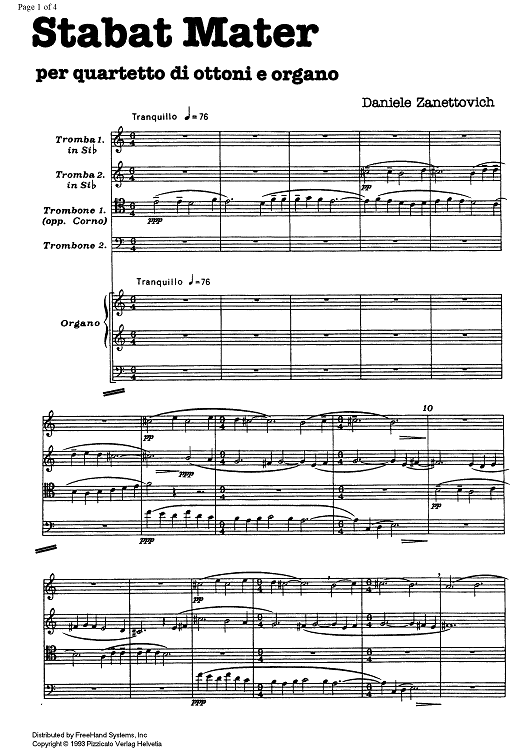 Stabat Mater - Score