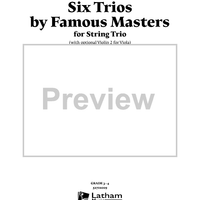 Six Trios by Famous Masters - Violin 2 (for Viola)