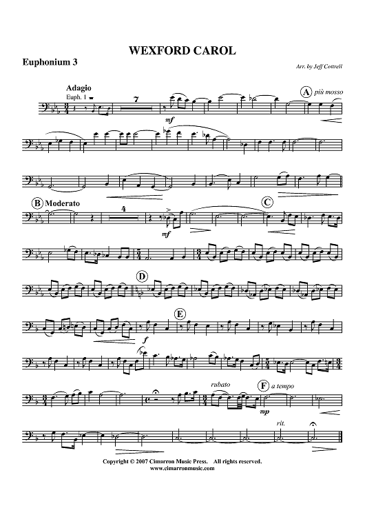 Wexford Carol - Euphonium 3 BC/TC