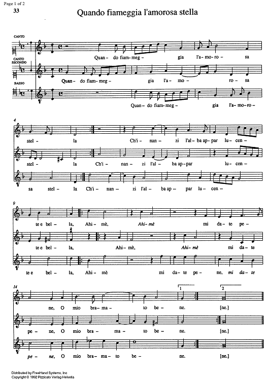 Quando fiameggia l'amorosa stella