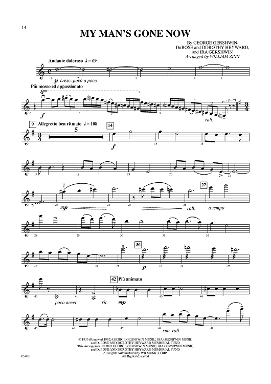 My Man's Gone Now - Violin 1