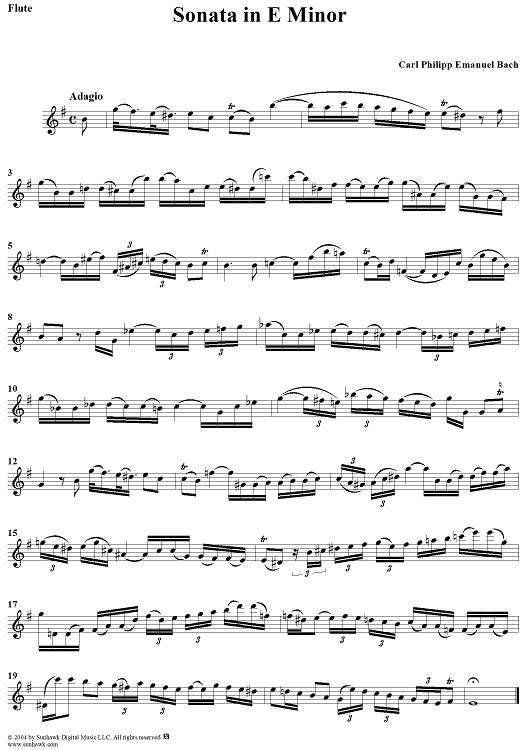 Sonata in E Minor - Flute