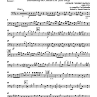 Hallelujah - from "Messiah", HWV 56 (introducing the Chorale "Ein' feste Burg") - Bassoon 1