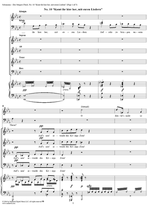 "Kamt ihr hier her, mit euren Liedern", No. 10 from "Des Sängers Fluch", Op. 139