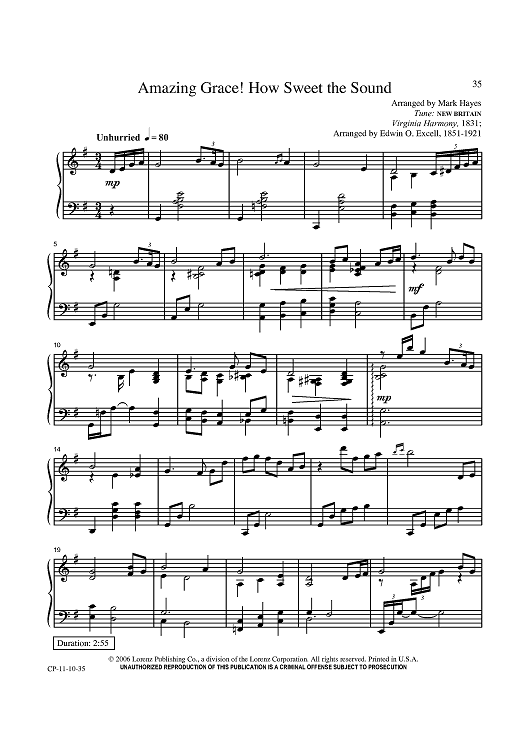 Amazing Grace! How Sweet the Sound