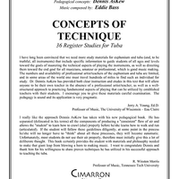 Concepts of Technique - 36 Register studies for Tuba - Tuba