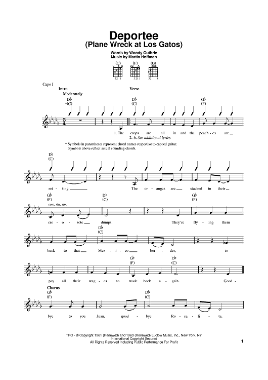 Deportee (Plane Wreck At Los Gatos)