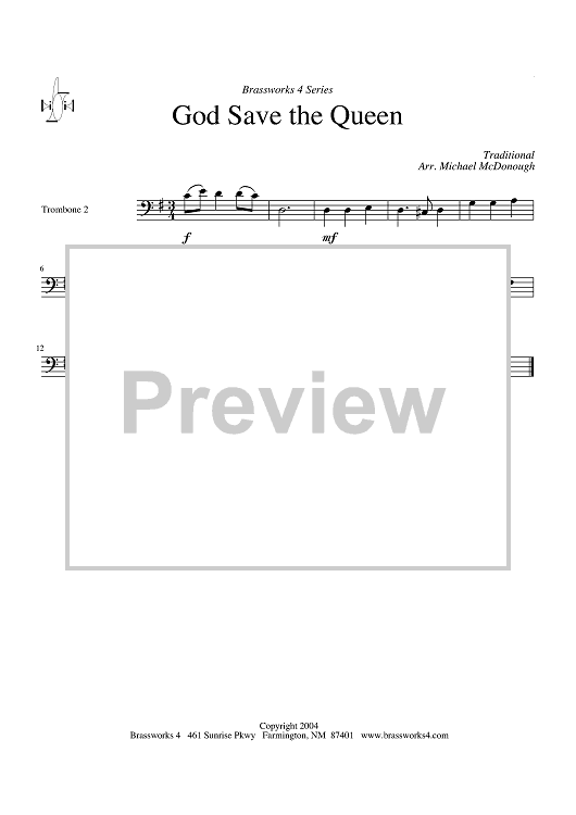 God Save the Queen - Trombone 2