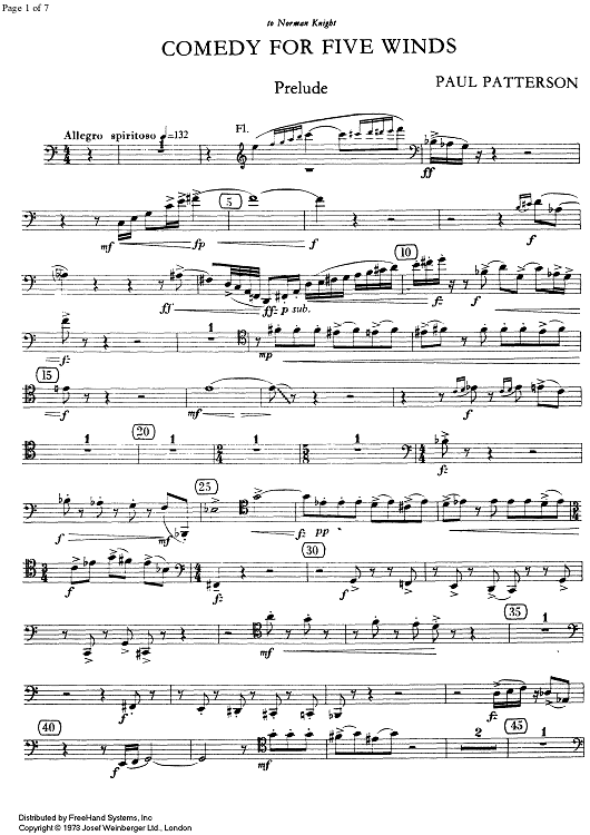 Comedy for Five Winds - Bassoon