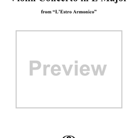 Violin Concerto in E Major    - from "L'Estro Armonico" - Op. 3/12  (RV265) - Violin 4