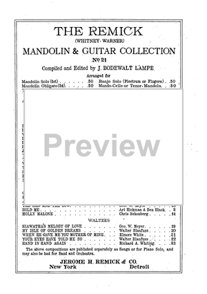 Mandolin & Guitar Collection No. 21 - Contents
