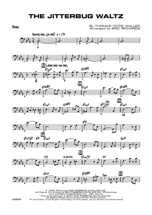 The Jitterbug Waltz - Bass