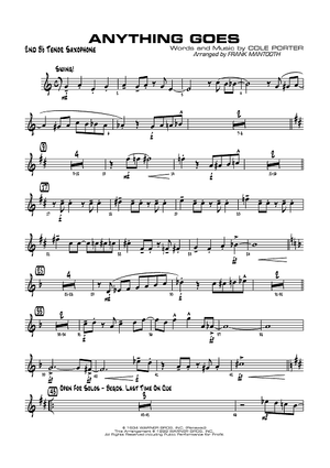 Anything Goes - B-flat Tenor Saxophone 2