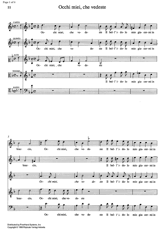 Occhi miei,che vedeste