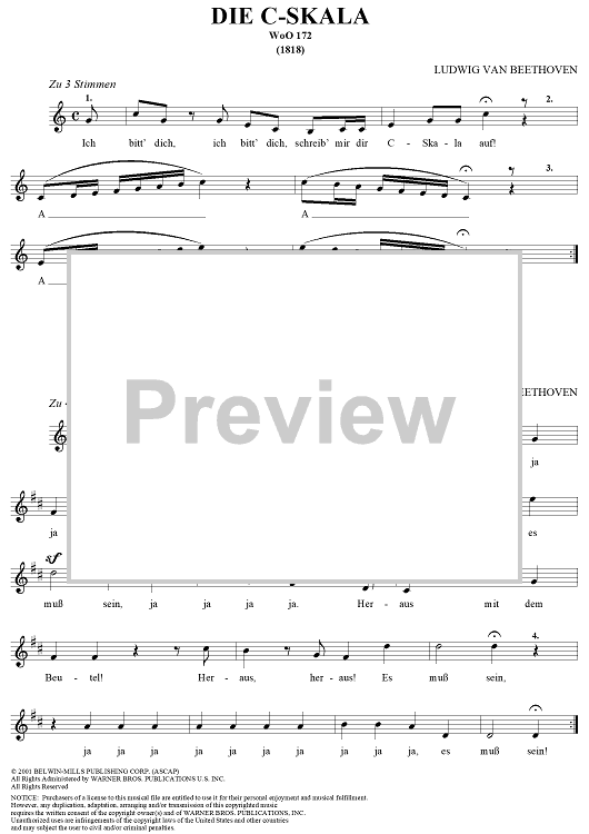 Die C - Skala/Es muß sein