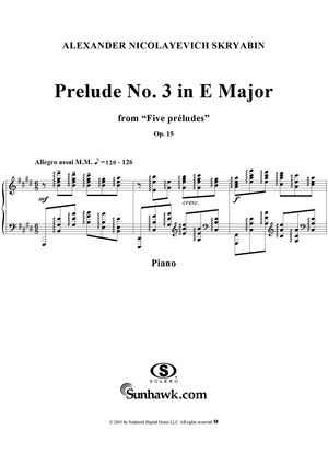 Prelude No. 3 in E Major, Op. 15, No. 3