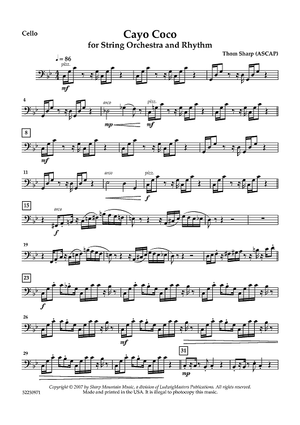Cayo Coco for String Orchestra and Rhythm - Violoncello