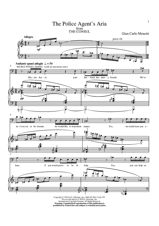 The Police Agent's Aria