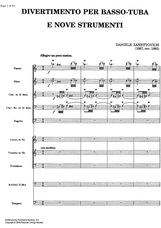 Divertimento - Score