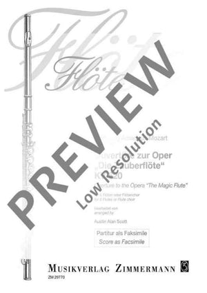 Overture to the Opera ”The Magic Flute“ - Score and Parts