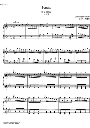 Sonata c minor K116