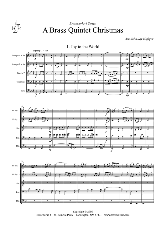 A Brass Quintet Christmas - Score