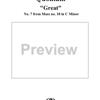 Quoniam - No. 7 from Mass no. 18 in C minor ("Great")   - K427 (K417a)