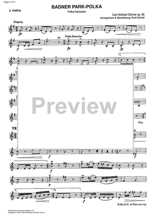Badner Park Polka Op.65 - Violin 2