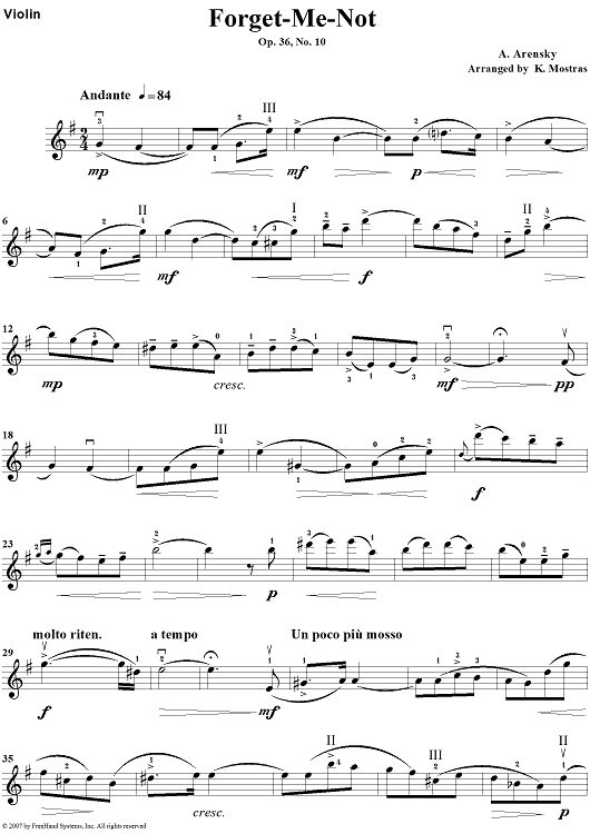 Forget-Me-Not - Violin