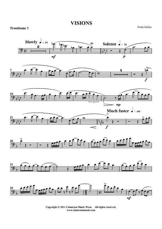 Visions - Trombone 1