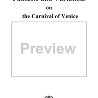 Fantaisie and Variations on The Carnival of Venice - Piano Score