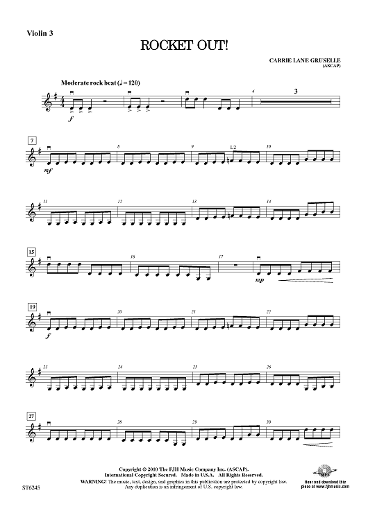 Rocket Out! - Violin 3 (Viola T.C.)