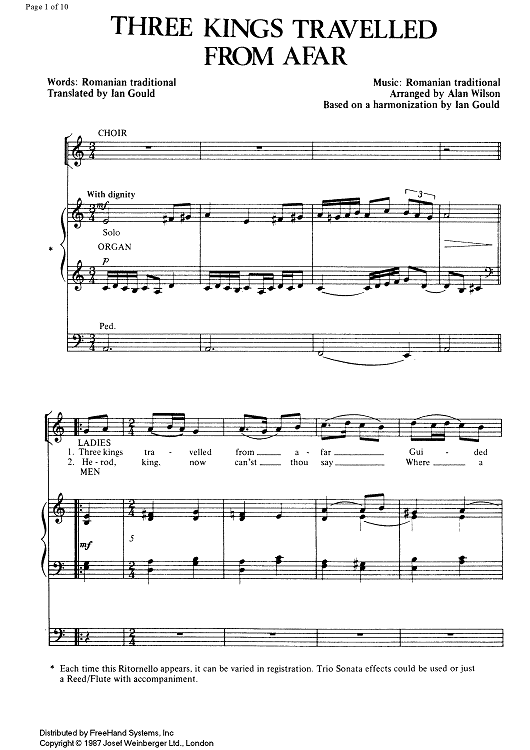 Three Kings Travelled from Afar