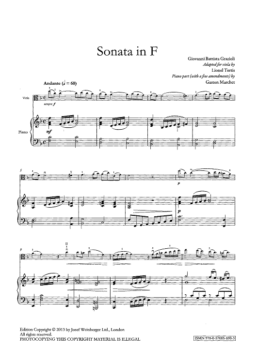 Sonata in F - Piano Accompaniment