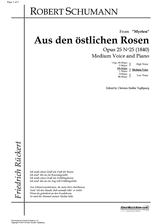Aus den östlichen Rosen Op.25 No.25