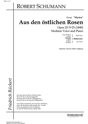 Aus den östlichen Rosen Op.25 No.25