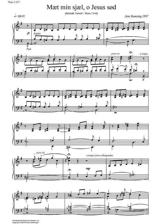 Mæt min sjæl, o Jesus sød