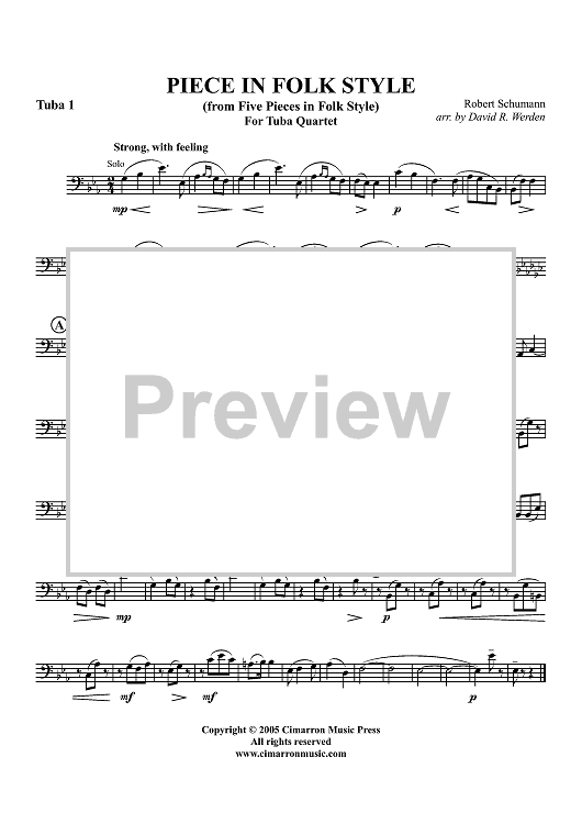 Piece in Folk Style - Tuba 1