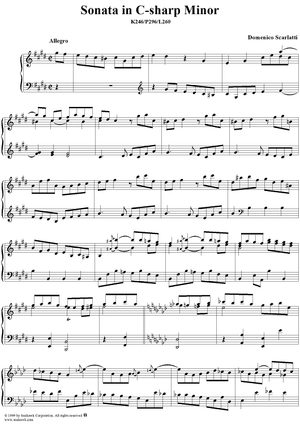 Sonata in C-sharp minor, K. 246