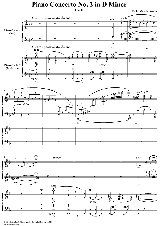 Piano Concerto No. 2 in D Minor, Op. 40