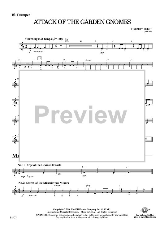 Attack of the Garden Gnomes - Bb Trumpet