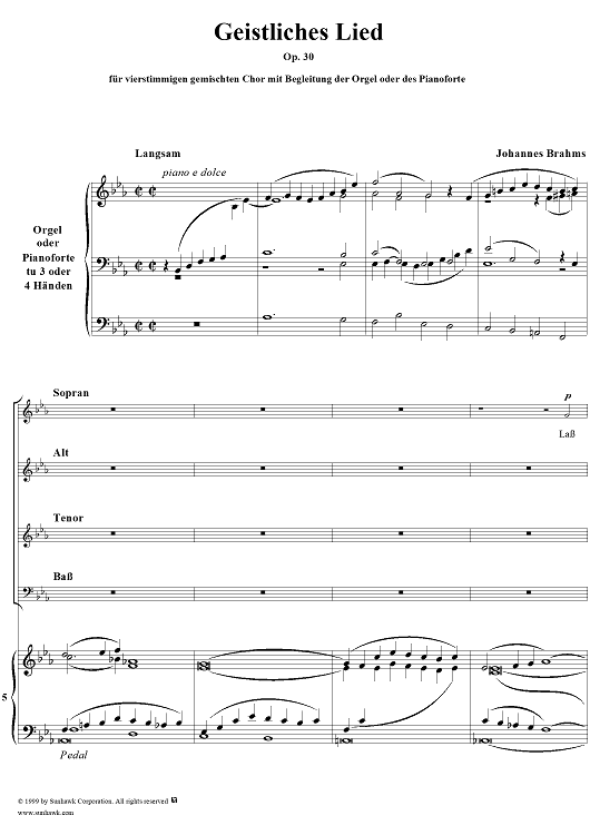 Geistliches Lied, Op.30