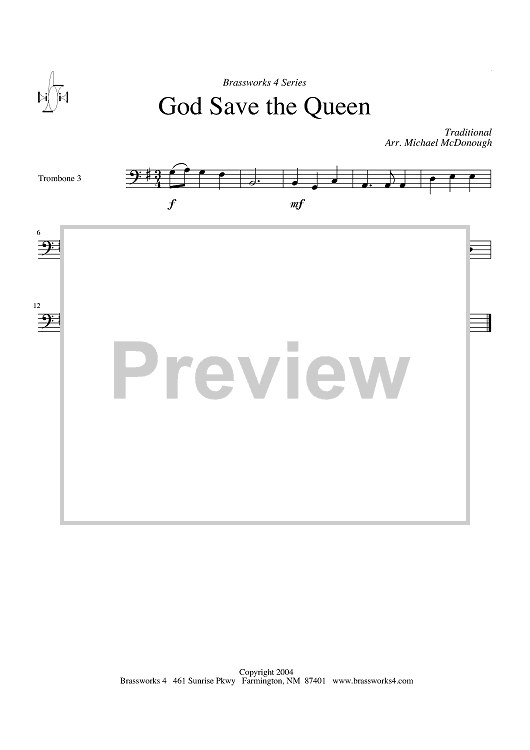 God Save the Queen - Trombone 3