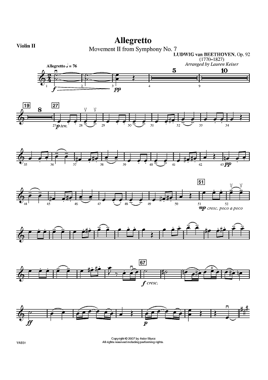 Allegretto - Violin 2