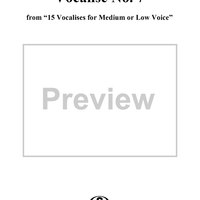 15 Vocalises for Medium or Low Voice, Op. 12: No. 7
