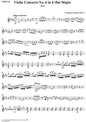 Violin Concerto No. 6 - Solo Violin