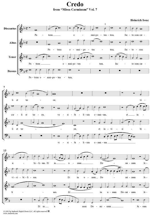 Missa Carminum: Credo