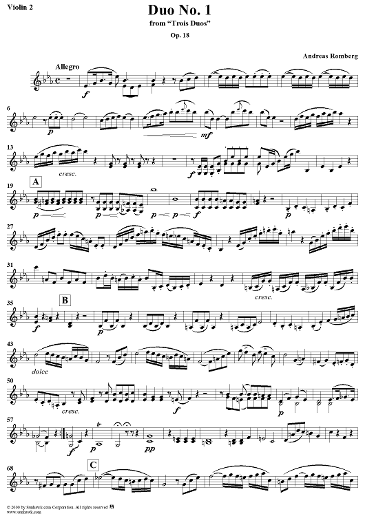 Duo No. 1 - Violin 2