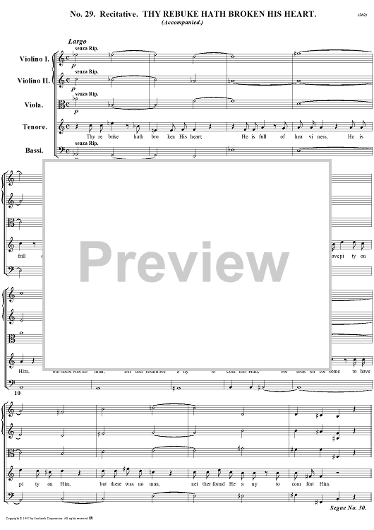 Messiah, no. 29: Thy rebuke hath broken His heart - Full Score